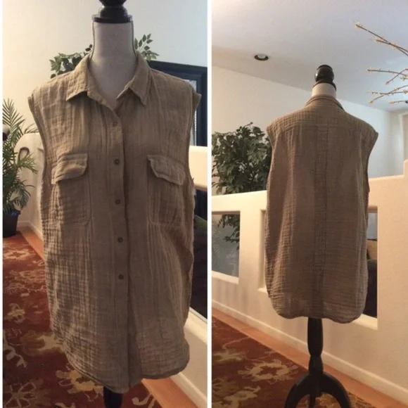 Free People Buttondown Tank🆕 - Picture 3 of 3
